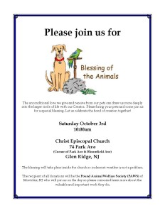 Blessing of the Animals Flyer
