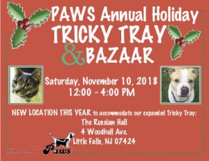 PAWS Annual Holiday Bazaar & Tricky Tray Postcard